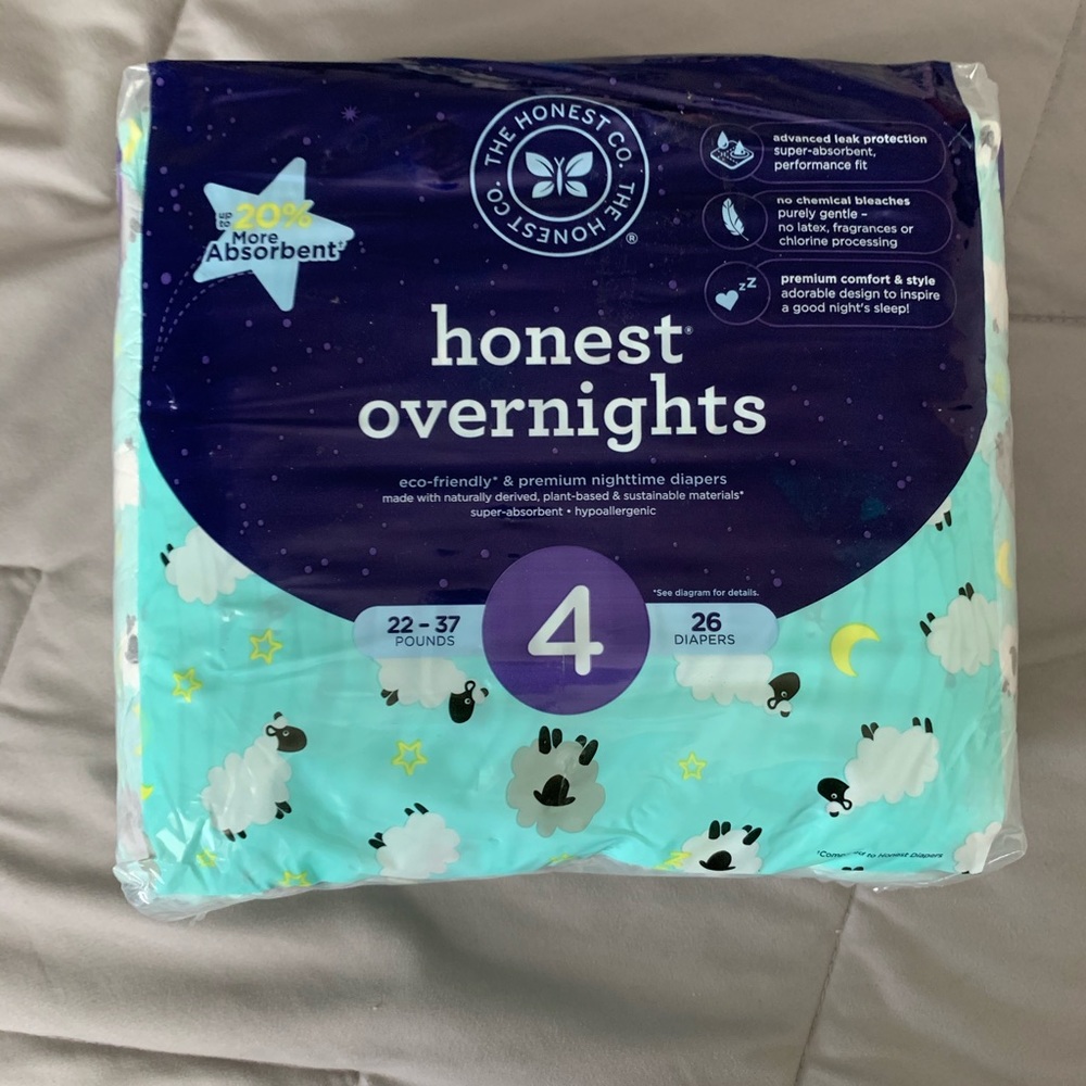 Honest Overnight Diapers size 4-MUST BUNDLE